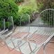 Set of four chrome metal wired chairs by Gastone Rinaldi / vintage 70s