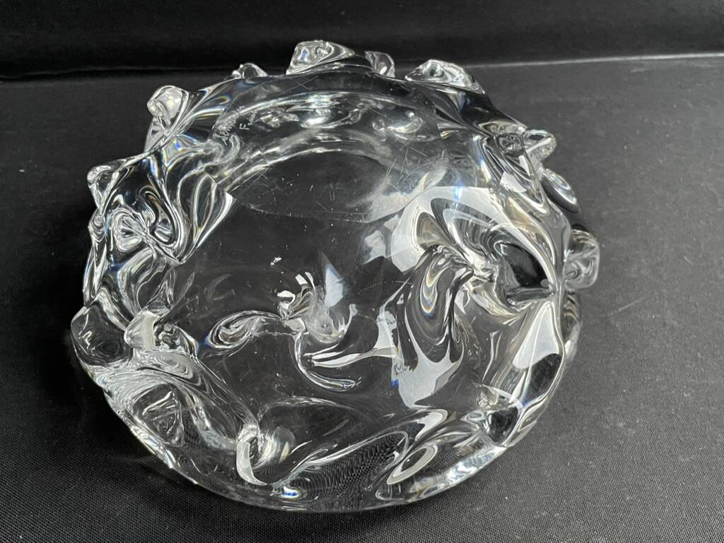 Important et lourd cendrier à cigares – Cristal – Schneider France