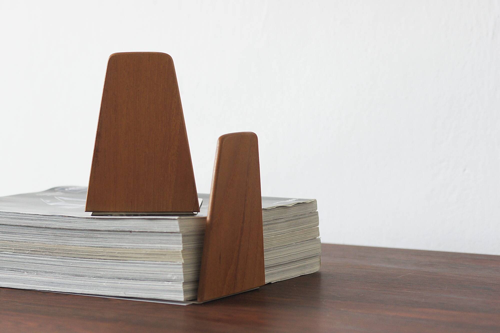 Mid-Century Modern Teak Bookends by Kai Kristiansen, 1960s, Set of 2