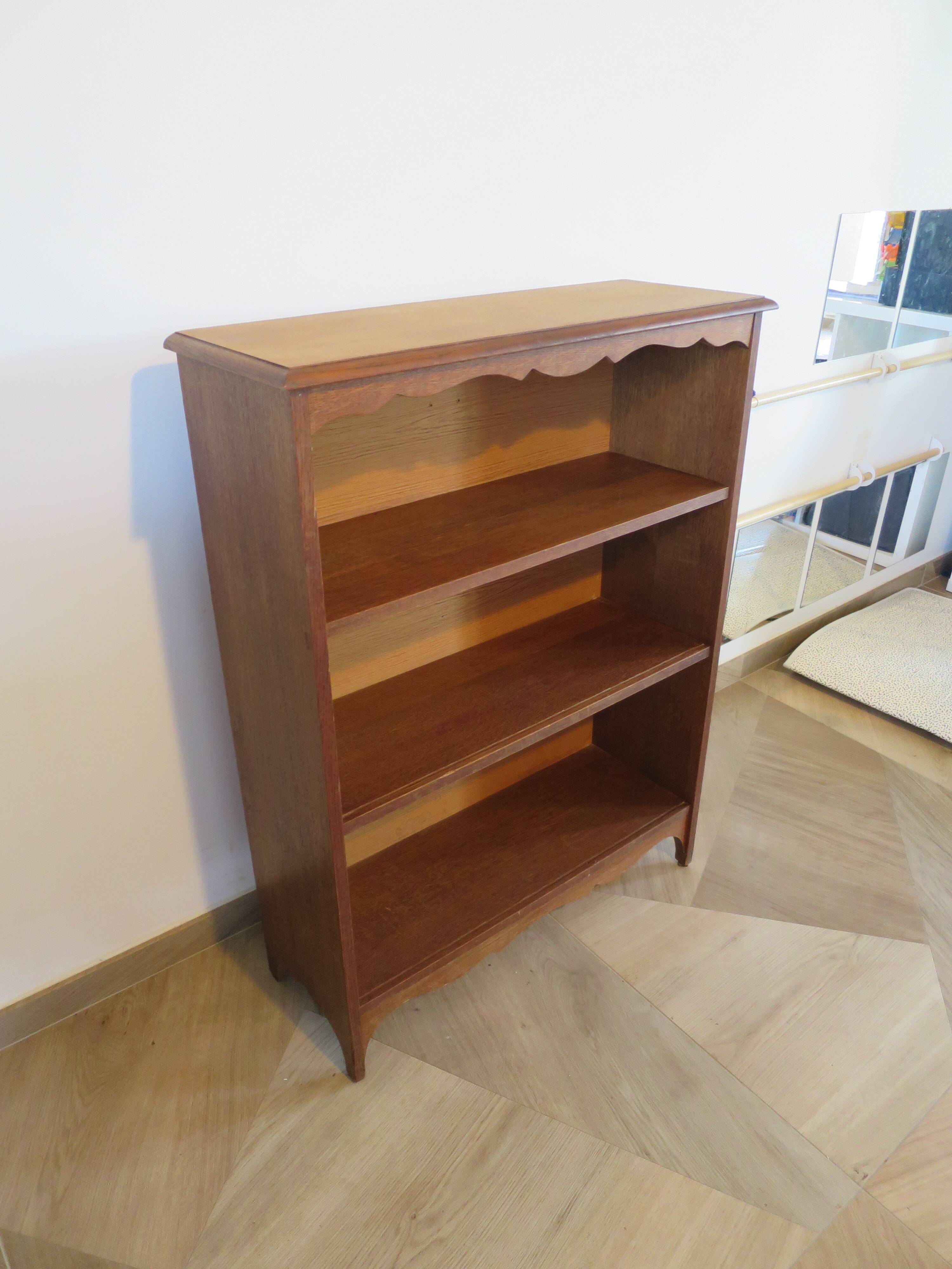 Set of 2 bibus 3 levels - oak color - bookcase shelves