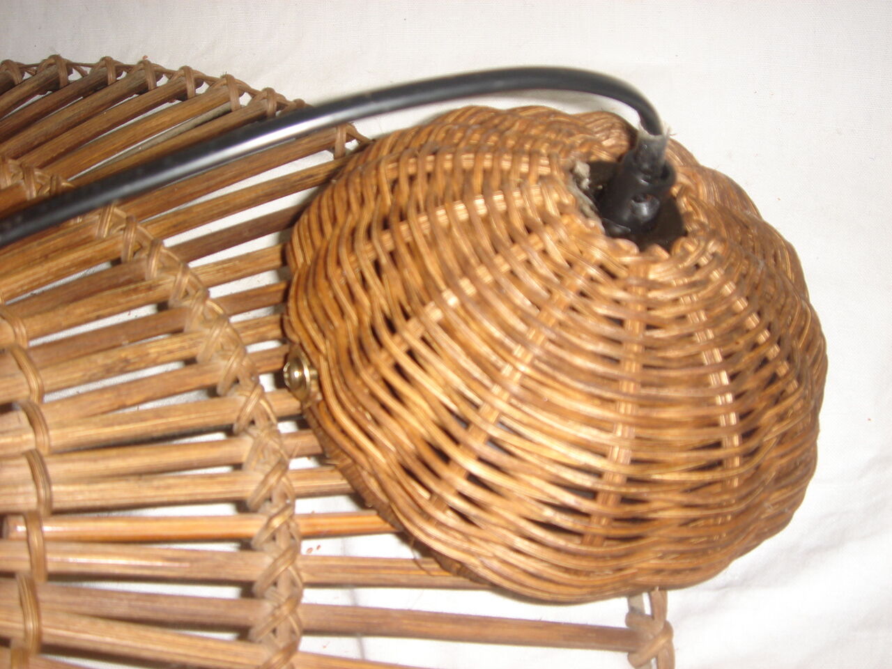Rattan bamboo & wicker wooden hanging lamp