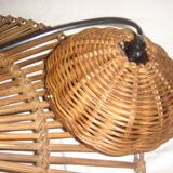 Rattan bamboo & wicker wooden hanging lamp