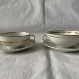 Service of 39 cups cups under pourer cups milk pot and sugar bernardaud porcelain Limoges