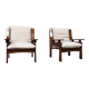 1970s rosewood Italian lounge chairs