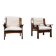 1970s rosewood Italian lounge chairs
