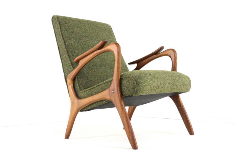 Fauteuil 'Rondeling' | design moderne du milieu du siècle en teck