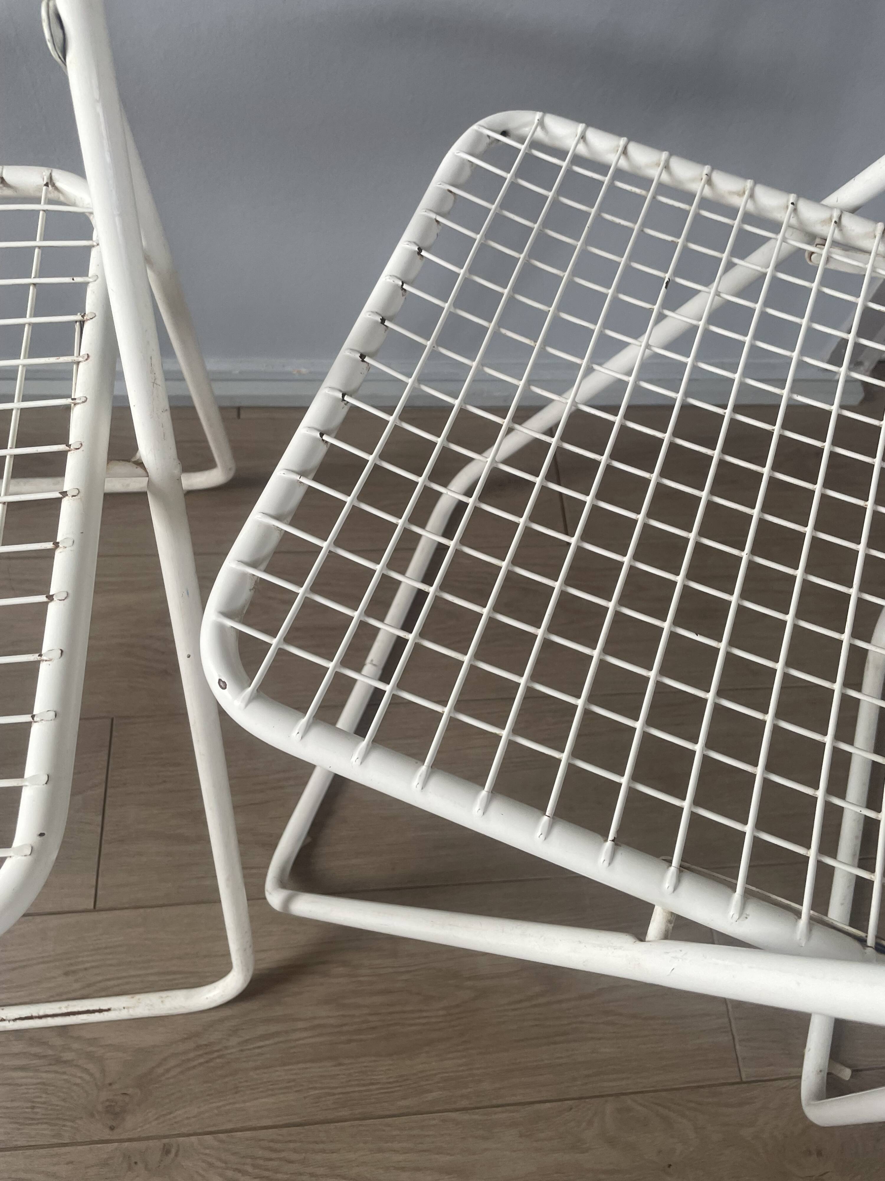 4 vintage folding chairs "Ted Net"