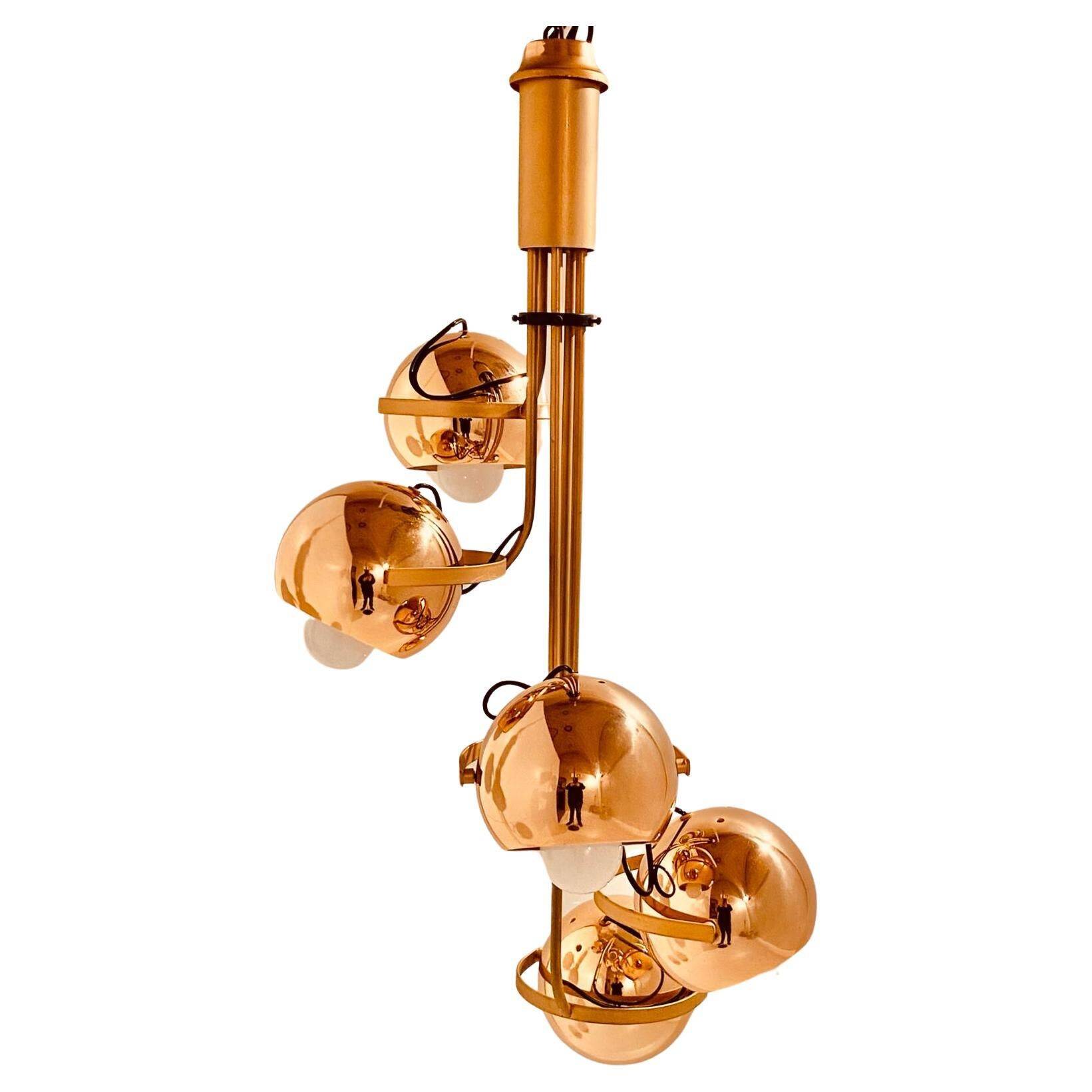 1960s golden Reggiani chandelier