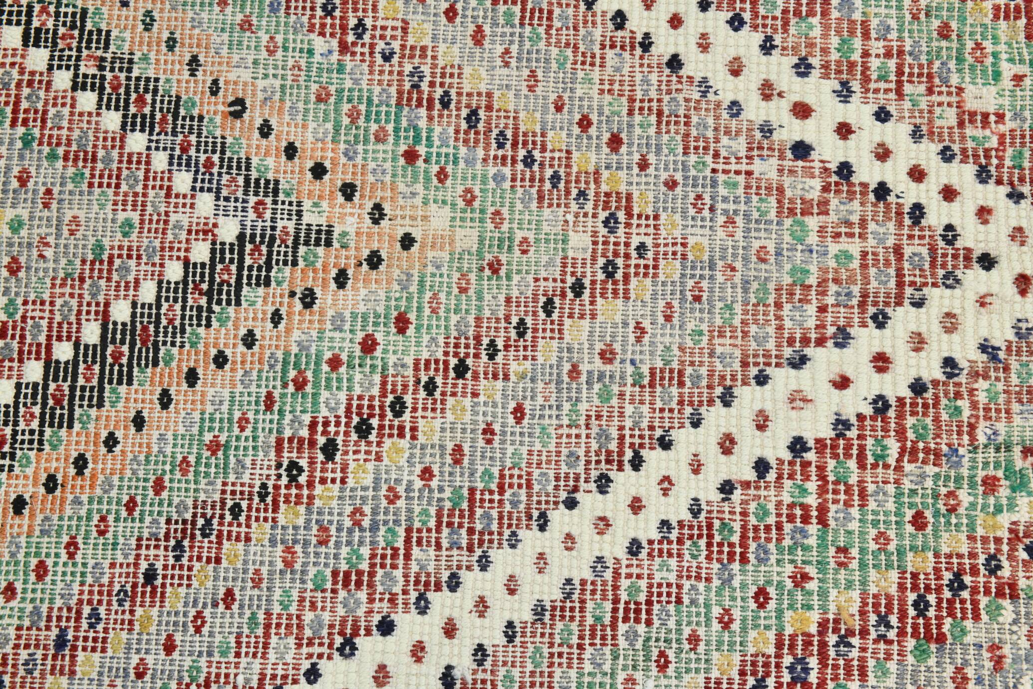 7x10 Large Kilim Rug Colorful Design, 210x292 Cm