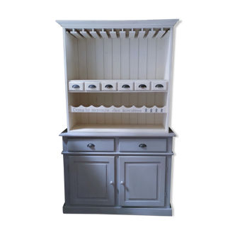 Solid pine cupboard with 2 distinct bodies