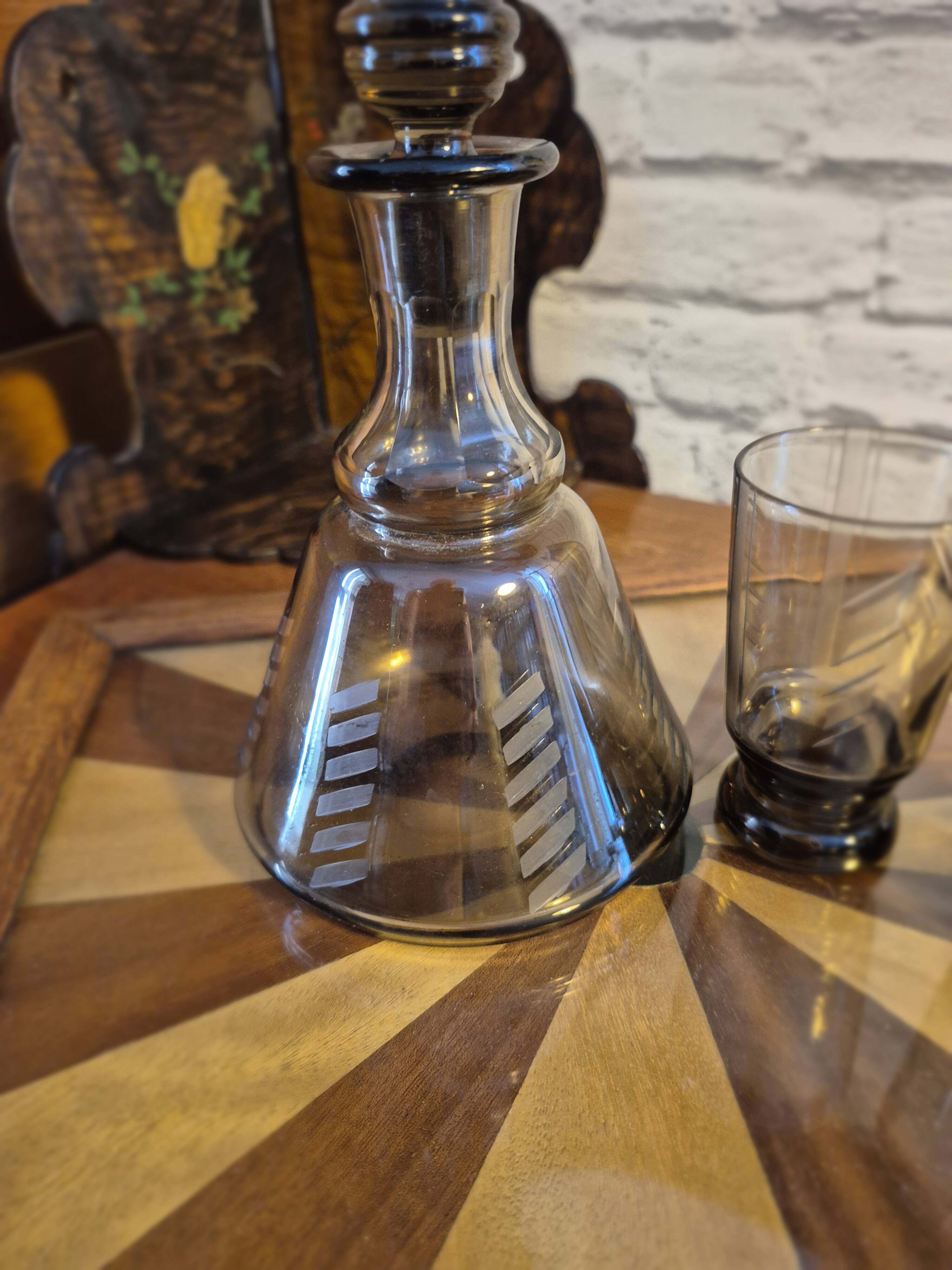 Carafe et verre Art déco 30's vintage