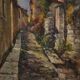 Italian landscape oil painting in Impressionist style