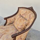 Chaise longue decorated with butterflies in Louis XVI style from the Napoleon III period