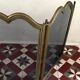 Three-panel solid brass fire screen