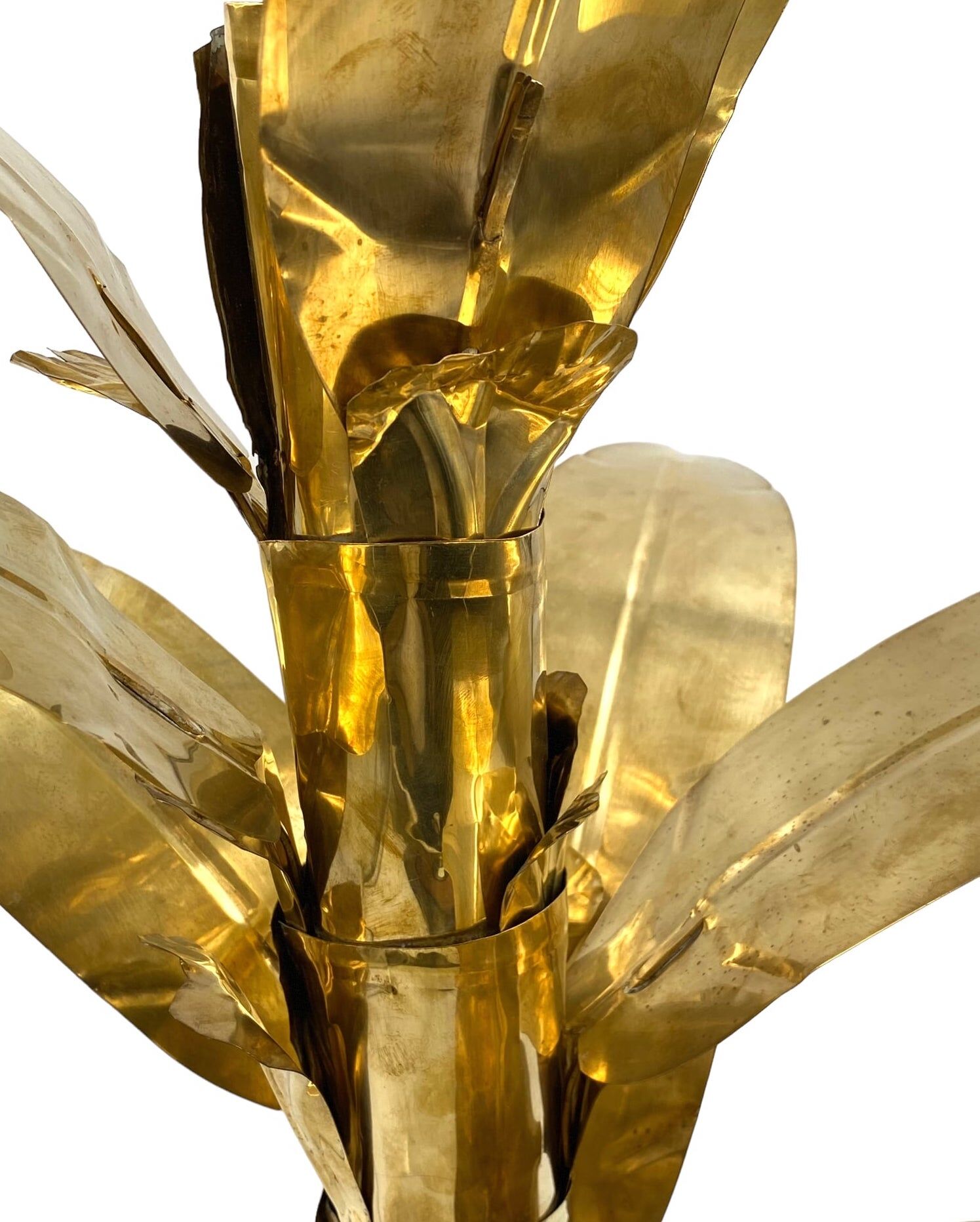 Palm tree brass floor/table lamp, Bottega Gadda Italy, 1960