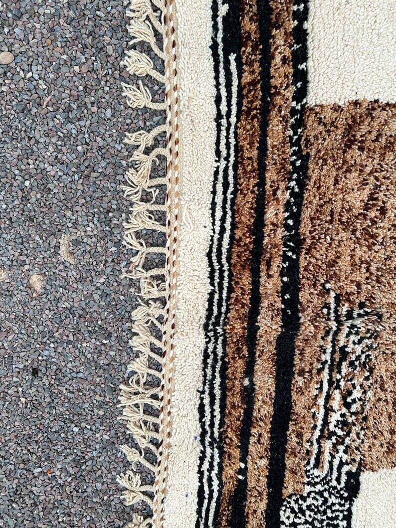 Handmade traditional pure wool Berber rug size 2/3m.