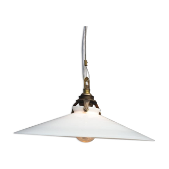 Grey wired opaline hanging lamp mottled "siberian tiger"