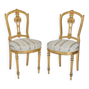 paire chaises style - louis