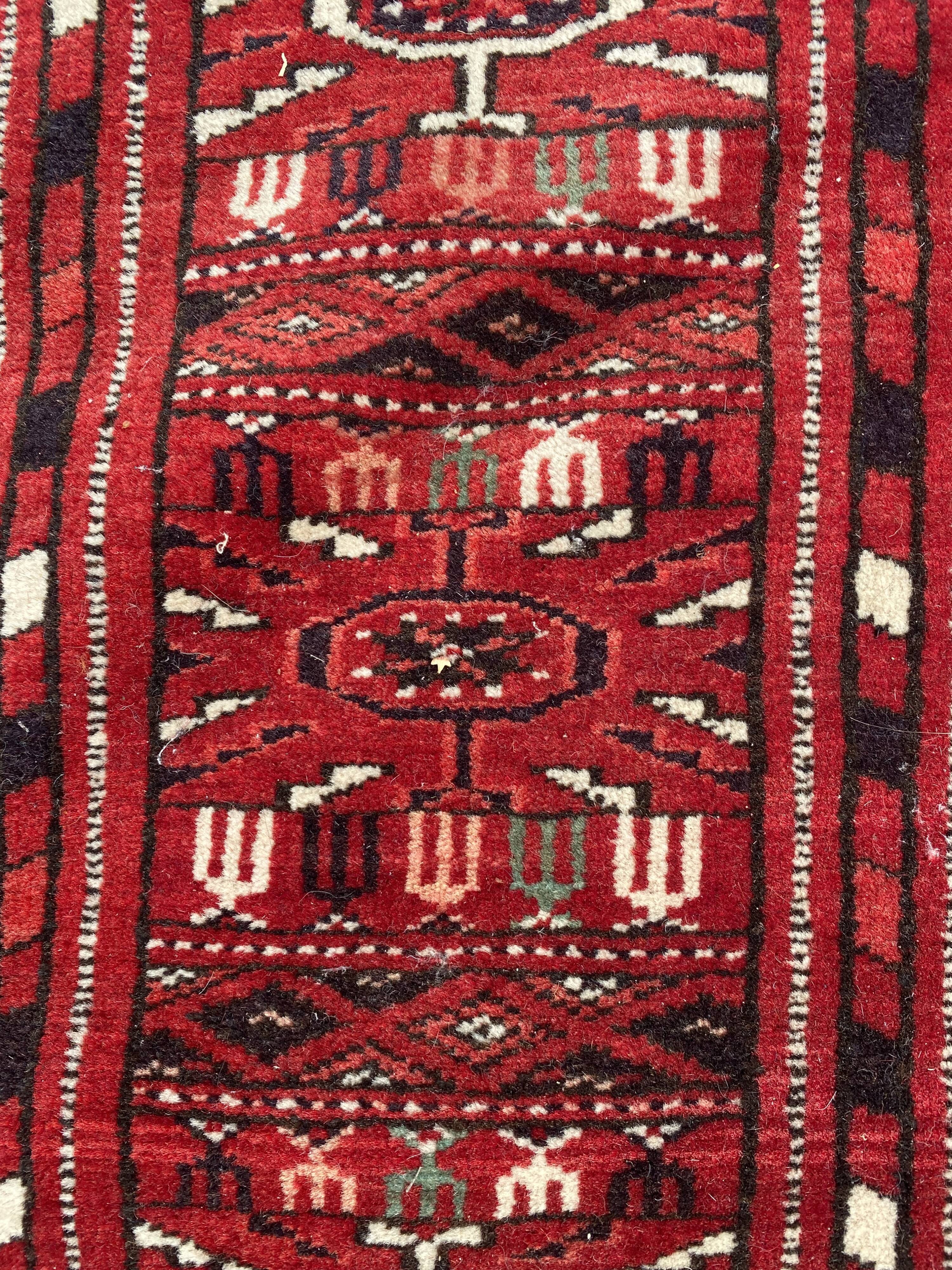 Nice big vintage carpet Bokhara handmade 200x282 cm