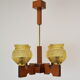 Mid-century Wood Chandelier,1980's.
