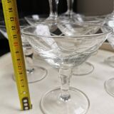 10 vintage hand-engraved champagne glasses