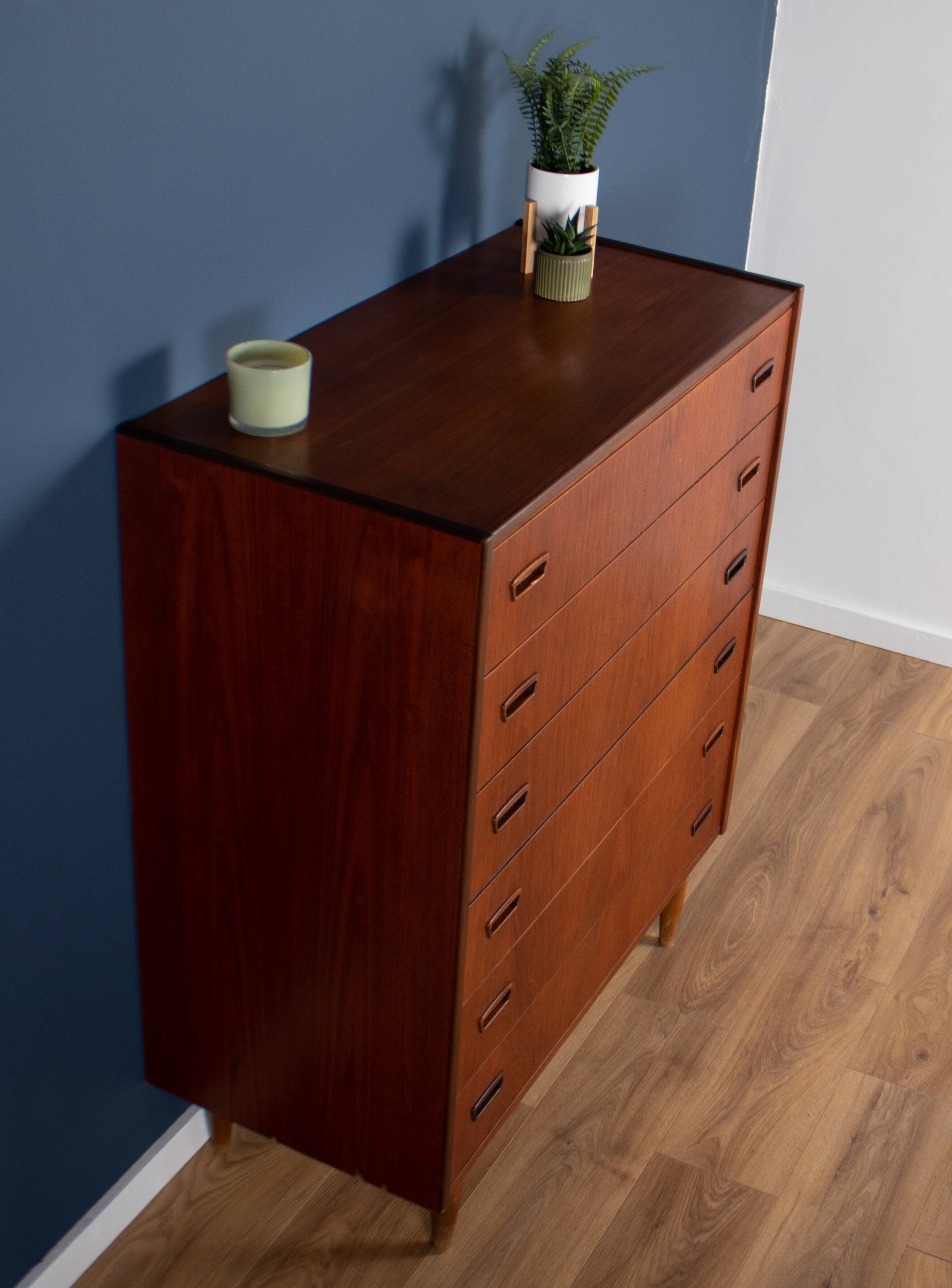 Teak 1960s Danish Mid Century Chest Of Drawers