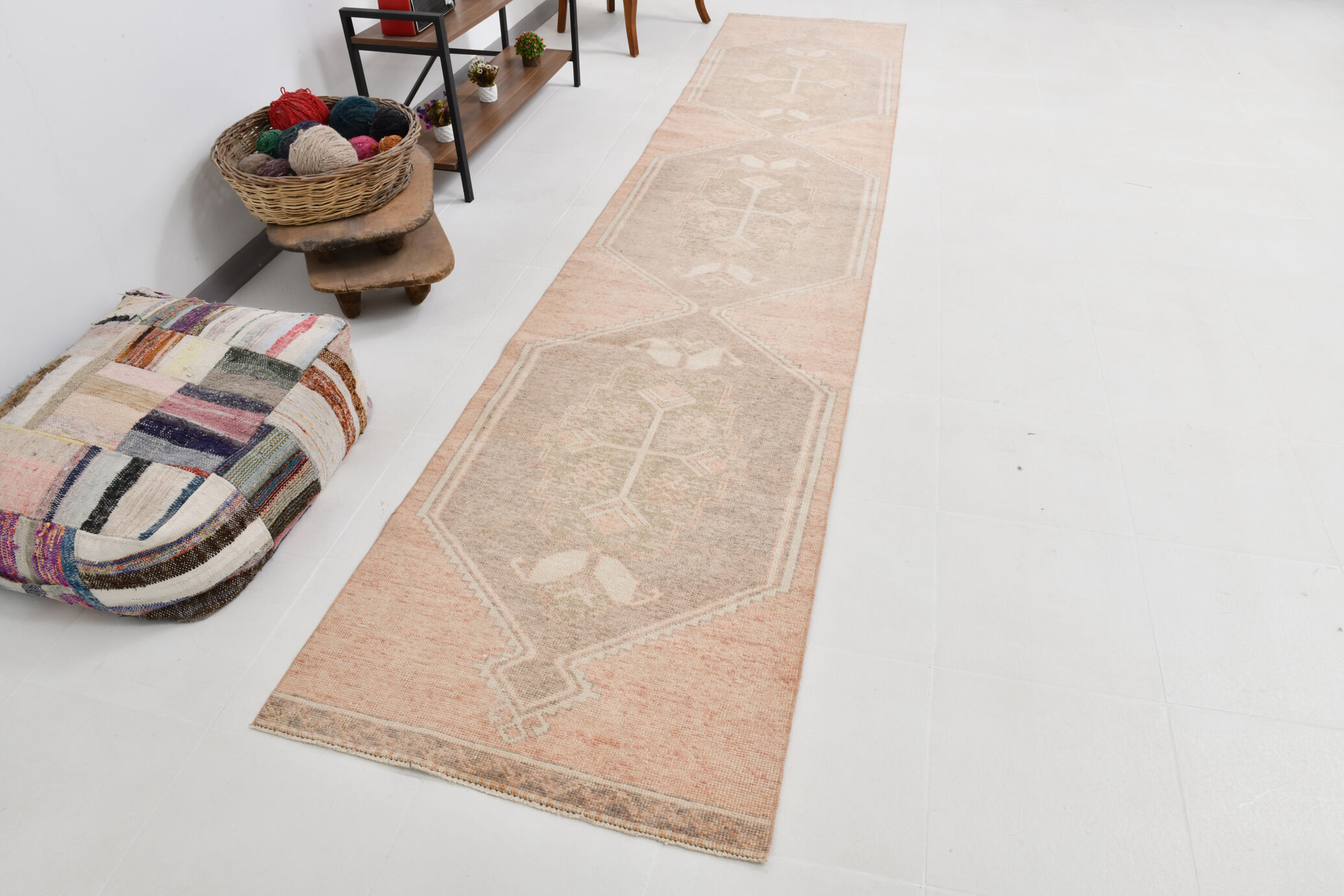 3x14 Vintage Stair Runner Rug, 90x426Cm