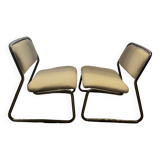 Paire de fauteuils tubulaires 70s