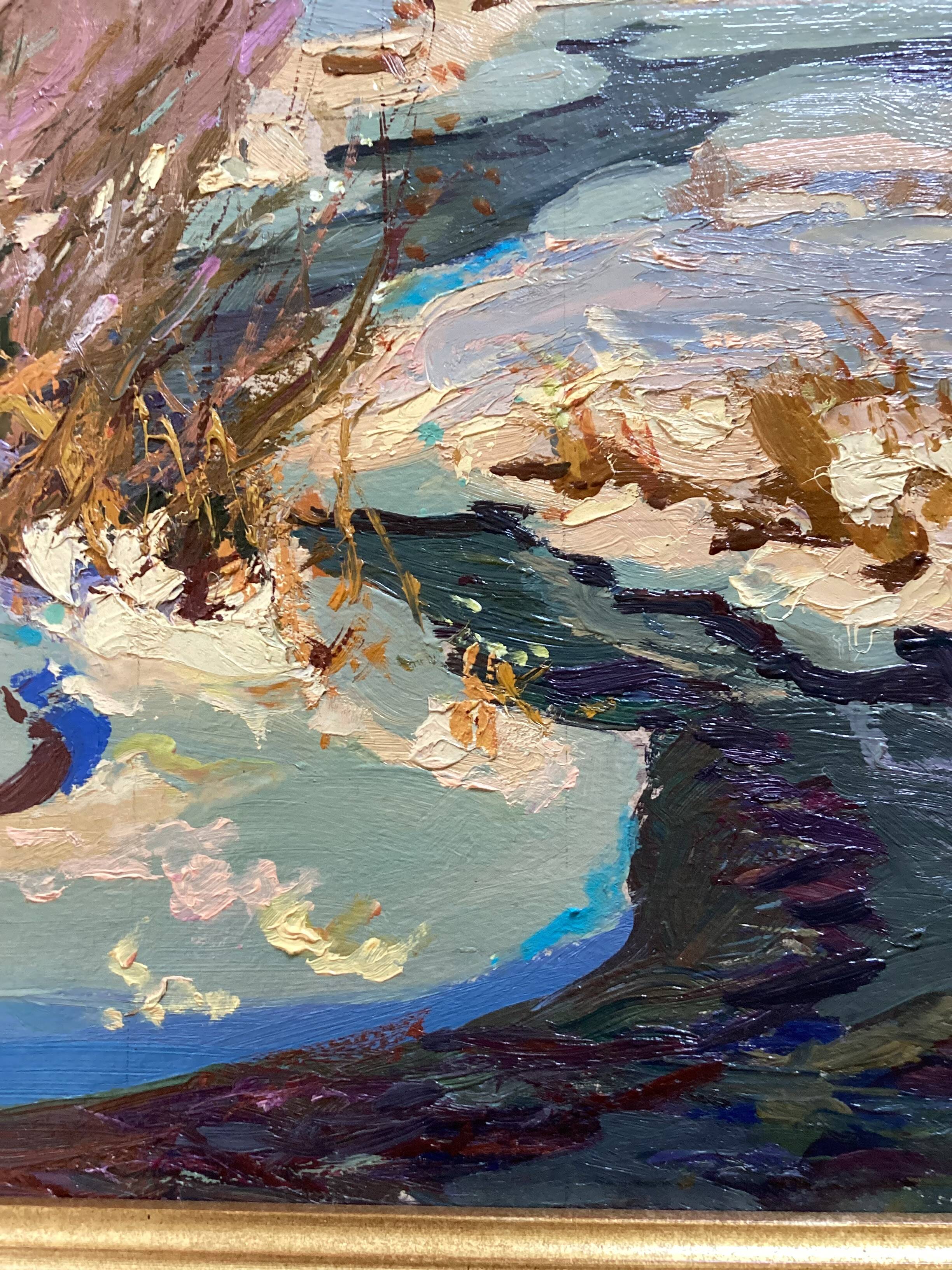 Old painting signed Oil on cardboard dimensions: height - 55cm - length -