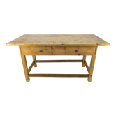 Table à manger vintage en pin baltique rustique, années 1930