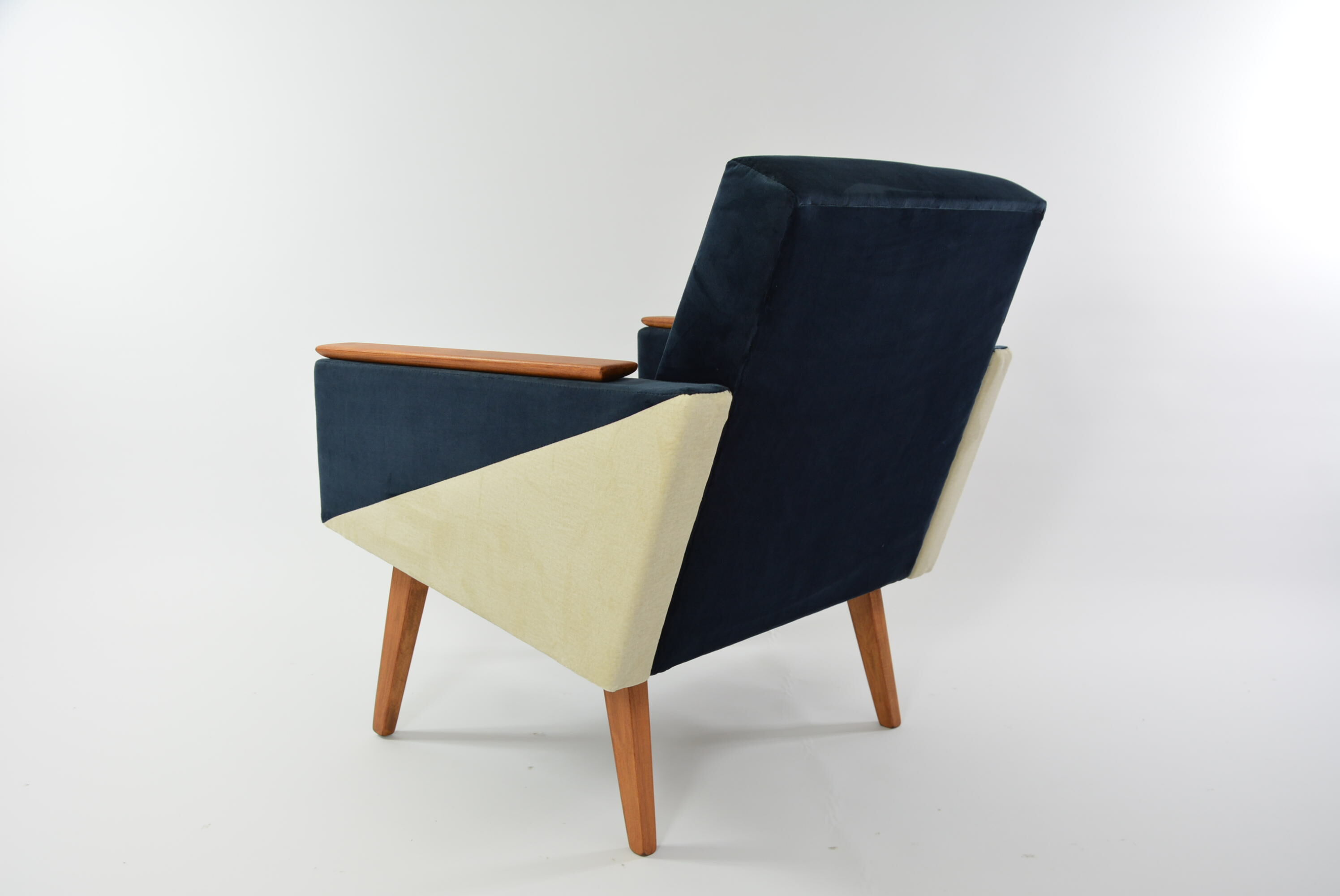 Geometric square armchair