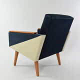 Geometric square armchair