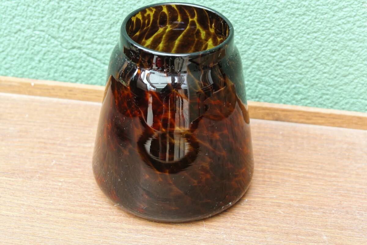 Murano blown glass spotted vase