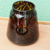 Murano blown glass spotted vase