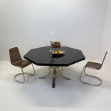 Octagonal dining table in resin, Italy 1970s