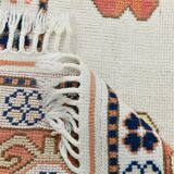 7x9 Peach Navy Blue Oushak Area Rug, 202x284Cm