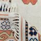 7x9 Peach Navy Blue Oushak Area Rug, 202x284Cm
