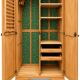 Parisian Art Deco wardrobe, renovated with raw wood.