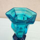 Blue candle holder