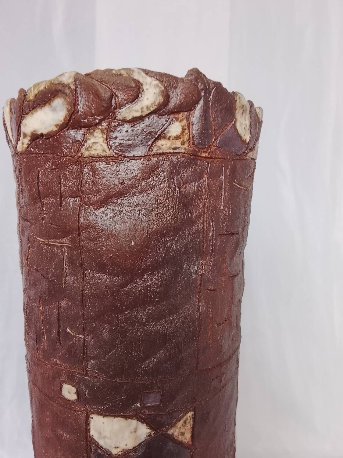 Terracotta vases with tribal decoration