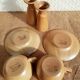 Coffee service tea chocolate stoneware village CNP France vintage