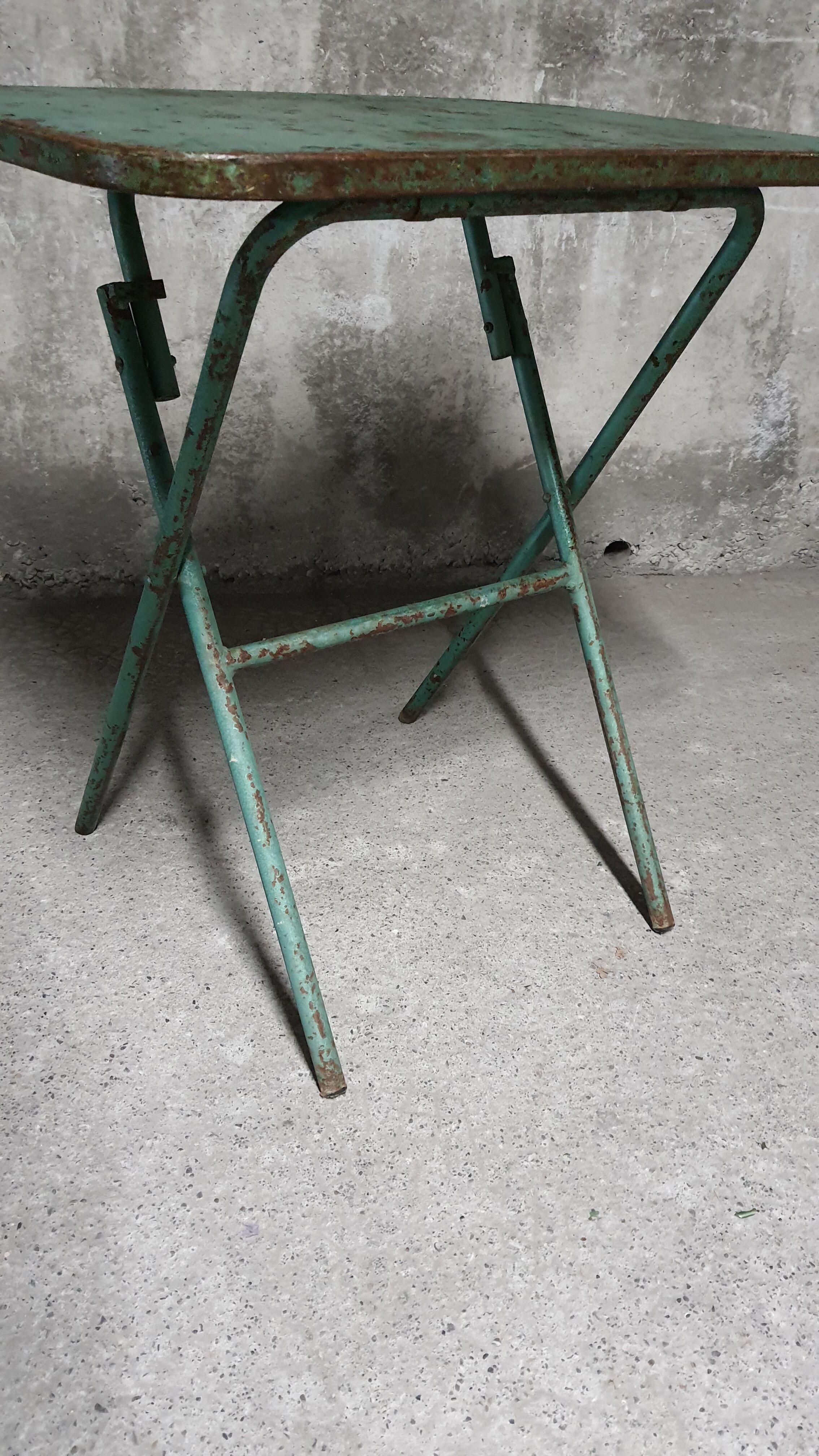 Painted metal folding table