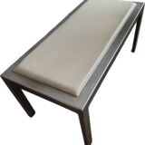 Metal and leather bench