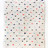 Berber carpet Beni Ouarain ecru with large colored polka dots 300x206cm