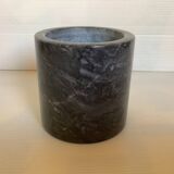 Black gray marble pencil pot