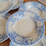 Set of seven hollow plates in iron earth
