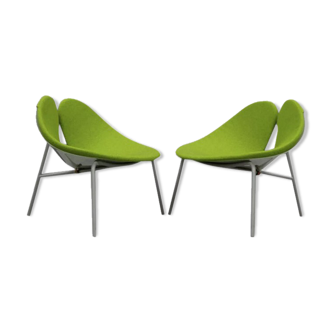 Pair of armchairs by Ernst & Jensen for Erik Jørgensen