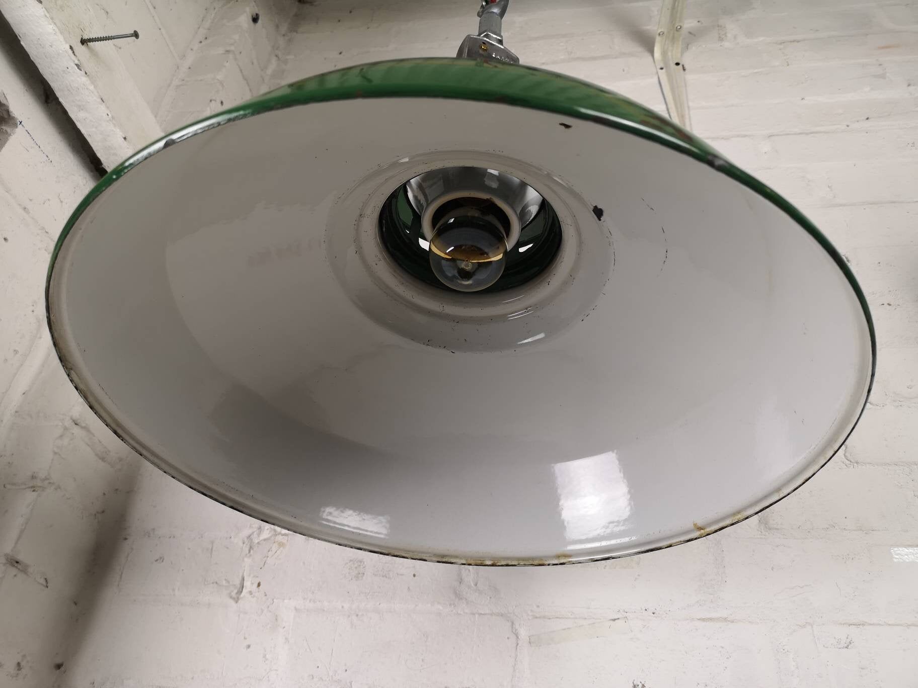 1950s Large Industrial Factory Light By Thorlux