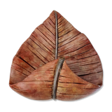 Mid-Century ceramic earthenware sconce, palm leaf shaped