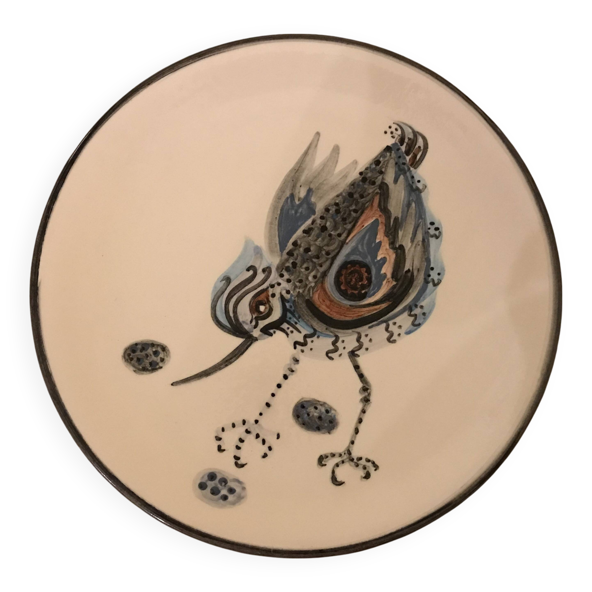 Bird decor plate